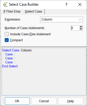 select case builder