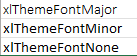 ThemeFont values