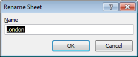 Rename sheet