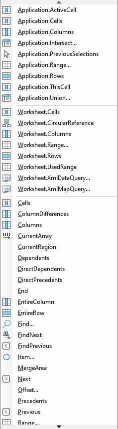 Set range variable in code vba