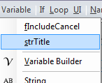 Inserting existing variables