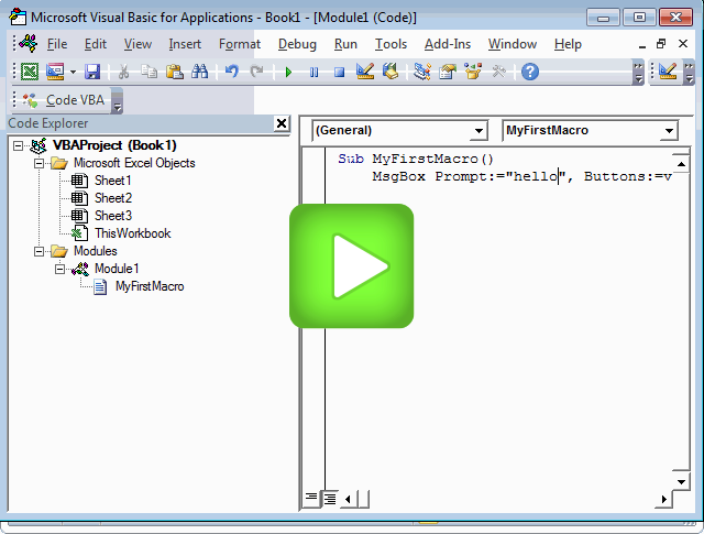 Create Excel macro video gif animation