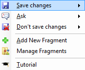 form close and save design changes menu