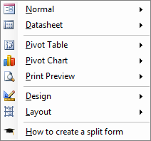 menu Open Form View